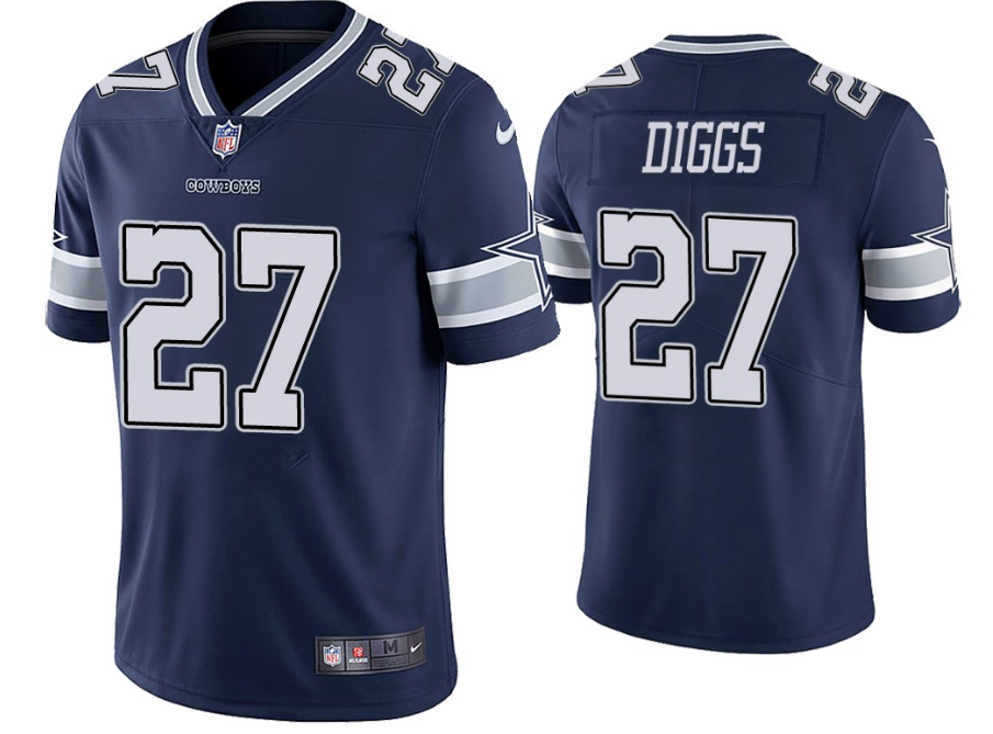 Men's Dallas Cowboys #27 Trevon Diggs Navy Vapor Limited Stitched Jersey